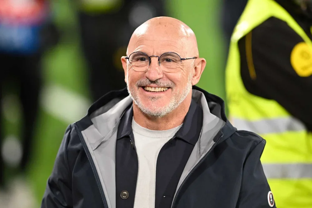 Luis de la Fuente, durante un partido.